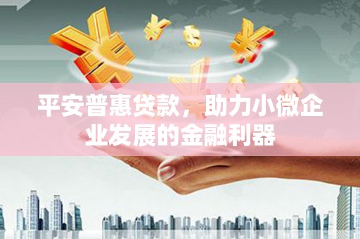 枝江平安普惠贷款，助力小微企业发展的金融利器