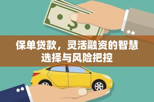 枝江保单贷款，灵活融资的智慧选择与风险把控