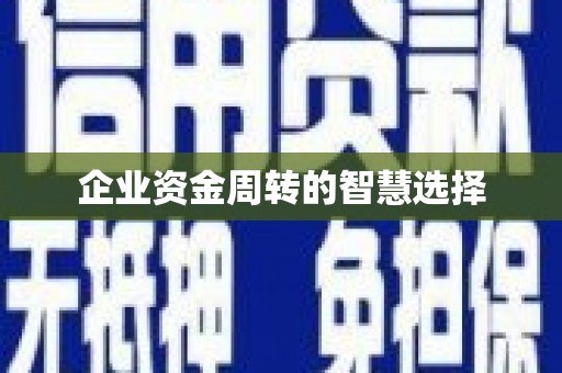 枝江企业资金周转的智慧选择