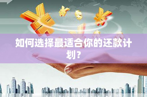 枝江如何选择最适合你的还款计划？