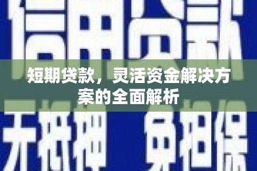 枝江短期贷款，灵活资金解决方案的全面解析