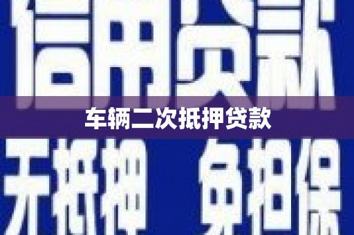 枝江车辆二次抵押贷款