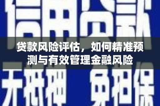 枝江贷款风险评估，如何精准预测与有效管理金融风险