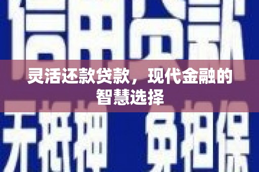 枝江灵活还款贷款，现代金融的智慧选择