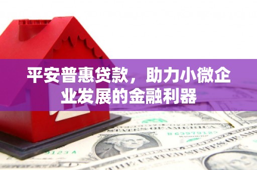 枝江平安普惠贷款，助力小微企业发展的金融利器