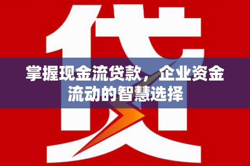 枝江掌握现金流贷款，企业资金流动的智慧选择