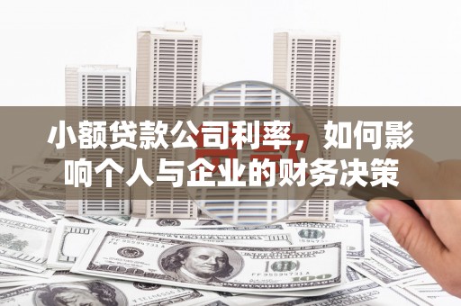 枝江小额贷款公司利率，如何影响个人与企业的财务决策