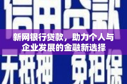 枝江新网银行贷款，助力个人与企业发展的金融新选择