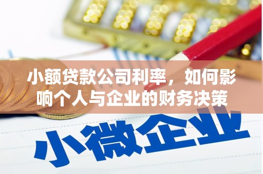 枝江小额贷款公司利率，如何影响个人与企业的财务决策