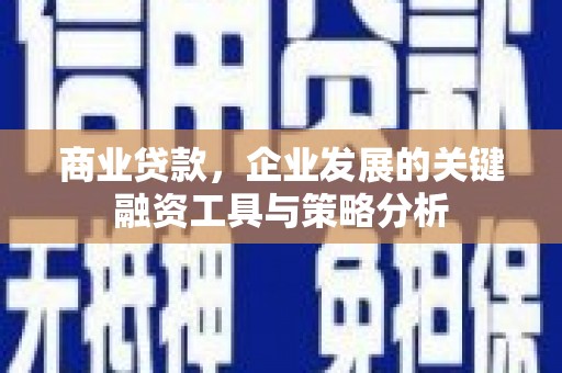 枝江商业贷款，企业发展的关键融资工具与策略分析