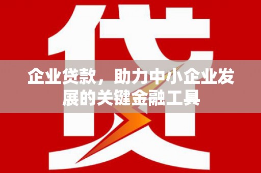 枝江企业贷款，助力中小企业发展的关键金融工具