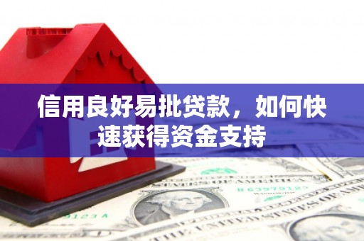 枝江信用良好易批贷款，如何快速获得资金支持