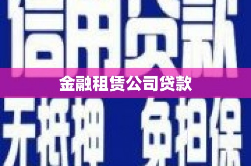 枝江金融租赁公司贷款