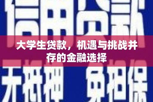 枝江大学生贷款，机遇与挑战并存的金融选择