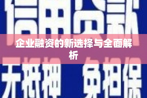 枝江企业融资的新选择与全面解析